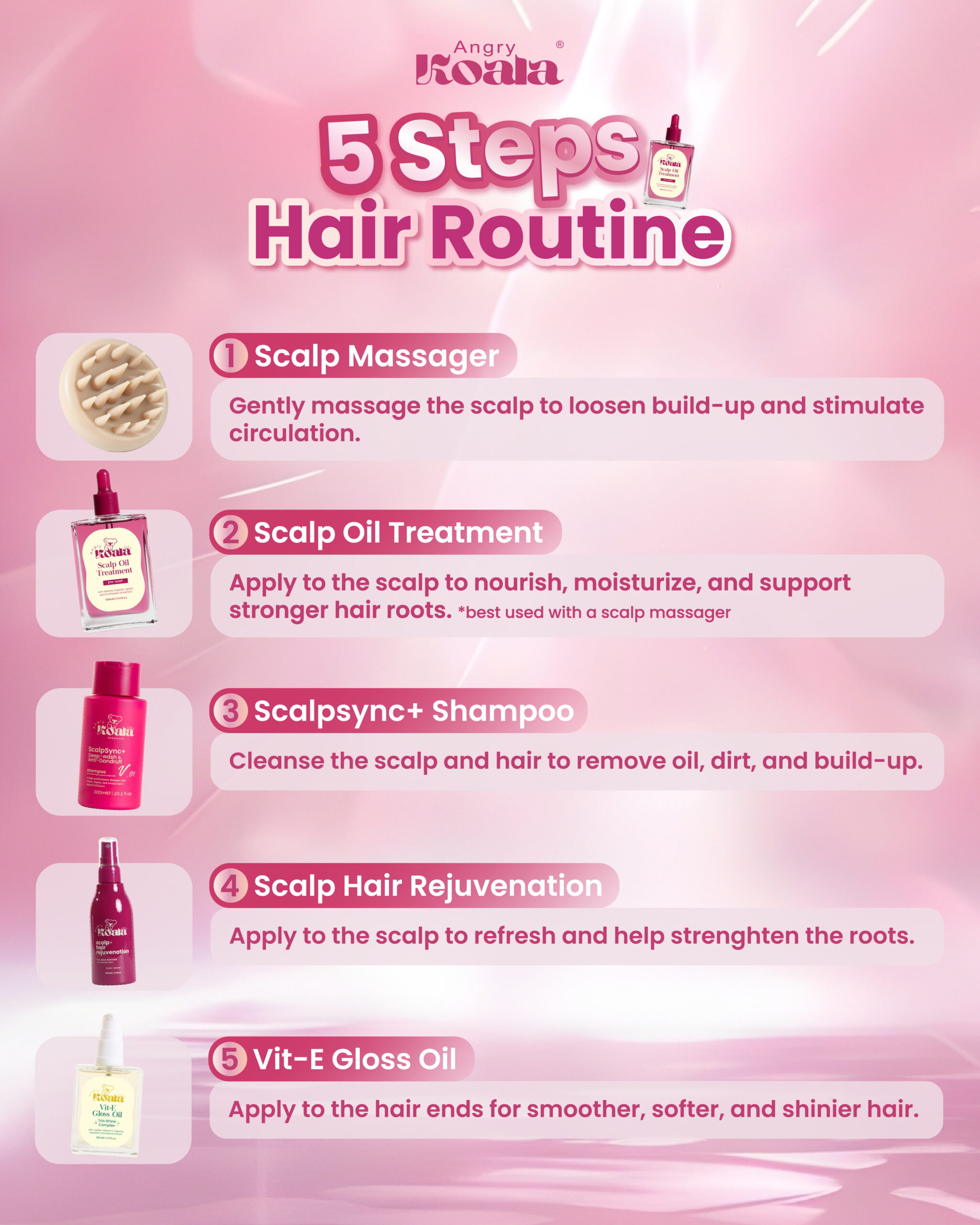 5 Steps Hair Routine